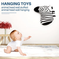 1 x Brand New Wisboey 3D Cute Animal Head Wall Hanging for Kids Room Animals Wall Sculpture - Zebra - RRP €19.2