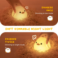 1 x RAW Customer Returns UNEEDE LED night light for children, cute animal night light, DoDo Duck Kawaii silicone nursing light children s night light dimmable touch USB lamp for baby room breastfeeding, children s gifts baby Benson  - RRP €19.67