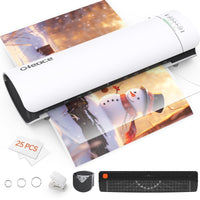 1 x RAW Customer Returns Laminator A3, 6 in 1 laminator A3 and A4 with 25 laminating pouches, 60S heating, cold and thermal laminator for A3 A4 A5 A6, integrated paper cutter, corner rounder, hole punch and iron ring - RRP €39.99