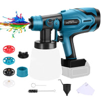 1 x RAW Customer Returns Cordless paint spray system Electric paint sprayer for Makita 18V, 800ml electric paint spray gun with 3 nozzles 1 1.5 2.5mm , spray gun sprayer paint spray gun for walls, furniture, fences without battery  - RRP €60.49