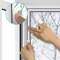 1 x RAW Customer Returns Apalus fly screen window, can be cut to fit window sizes up to 130x150cm, insect protection with strong Velcro, easy to install, pressing aid and cutter included, white - RRP €11.53