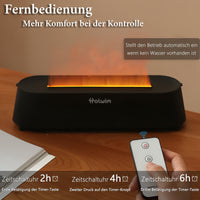 1 x RAW Customer Returns Holwim Essential Oil Diffuser, 200ml Aroma Diffuser with 7 Color Flame, with Remote Controls, Auto Off and Timer Function for Home, Office, Yoga - RRP €28.12