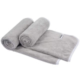 25 x Brand New KinHwa Hand Towel Set 2 Pieces, 40x76cm - 100 Microfibre - Perfect for Bathroom, Spa, Gym Travel - Gray - RRP €570.0