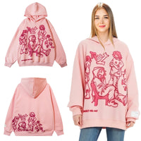 4 x Brand New SPERMUOY women s Y2K hoodie, Y2k hoodie pink pullover y2k sweatshirt y2k women s casual hoodie pullover, women s hoodie y2k, y2k hoodie-M - RRP €56.44