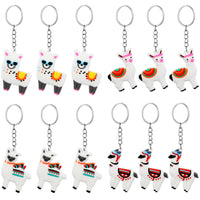 8 x Brand New Sosoport 12pcs Llama Keychain Alpaca Keyring Alpaca Ring Holder Cute Animal Keychain For Birthday Baby Shower Holiday - RRP €153.6