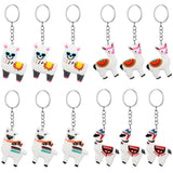 8 x Brand New Sosoport 12pcs Llama Keychain Alpaca Keyring Alpaca Ring Holder Cute Animal Keychain For Birthday Baby Shower Holiday - RRP €153.6