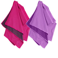 1 x Brand New Amzpas 2 Pack Cooling Towel Perfect as a Microfiber Sports Towel or Cooling Towel Airflip Cool Towel for Fitness, Sports, Travel, Yoga, Camping, Running Purple Pink  - RRP €19.2