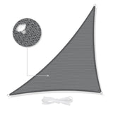 1 x RAW Customer Returns HENG FENG Sun Sail Triangle 3x3x4.25m HDPE Sun Protection Wind Protection Breathable with UV Protection for Balcony Garden Terrace Anthracite - RRP €25.99