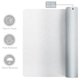 1 x RAW Customer Returns Aothia Desk Pad - Double Sided PU Leather Mouse Pad - Non-Slip Desk Protector, Waterproof Desk Pad for Office and Home 91x43cm,White  - RRP €19.86