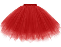 1 x RAW Customer Returns Gardenwed tulle skirt in red short women s carnival costume tulle skirt 50s red tutu skirt short ballet underskirt crinoline petticoat tutu tulle skirt red cosplay crinoline underdress red L - RRP €19.8