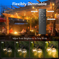 1 x RAW Customer Returns FANSANMY Dimmable Outdoor String Lights, 30M Outdoor Lights with Remote Control, 50 2 Shatterproof Bulbs, IP45 Waterproof, 2700K Warm White, Suitable for Gardens, Courtyards, Bistros, Houses - RRP €59.99