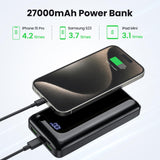 1 x RAW Customer Returns Bextoo Power Bank 27000mAh Power Bank USB C 22.5W External Mobile Phone Batteries LCD Display Portable Charger Inputs and Outputs Compatible with iPhone 15 14 13 12 Pro Samsung Huawei etc - RRP €24.99