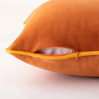 1 x Brand New MIULEE Velvet Cushion Cover Pillowcases Decorative Cushion Cover Sofa Cushion Throw Pillow Decorative Pillow with Hidden Zipper for Sofa Living Room Bedroom Set of 2 50 x 50 cm Orange Orange Yellow - RRP €20.99