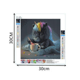 4 x Brand New 5D Diamond Painting Complete Kit, Unicorn Diamond Painting for Adults Kids, DIY Animals Beaded Paintings Diamond Painting, Diamond Painting Cross Stitch Embroidery for Home Decor - RRP €91.2