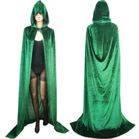 10 x Brand New Feeziloe Velvet Hooded Cloak Halloween Christmas Costume Grim Reaper Vampire Witch Devil Cosplay S-110cm  - RRP €192.0