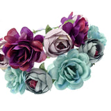 1 x Brand New JZK 2x Artificial Peony Flower Headband Hairband for Bridesmaid Wedding Flower Girl Bridal Flower Tiara Garland for Girls and Woman Bridal Headband Flower Wreath Headwear Blue and Purple  - RRP €14.3