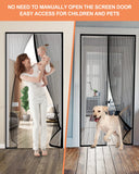 1 x RAW Customer Returns Mosquito Net Magnetic Curtain for French Doors 95x210CM, Magnetic Mosquito Net Curtain, Magnetic Mosquito Repellent Curtain for French Doors for Outdoor, Balcony, Terrace Black  - RRP €22.98