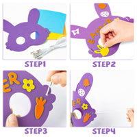 5 x Brand New Easter egg craft set, Easter crafts for children, DIY rabbit mask, Easter bunny mask, rabbit paper mask for Easter carnival spring party favors children s party birthday dressing up mask 8 pieces  - RRP €102.0