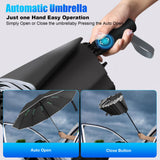 1 x RAW Customer Returns Oziral Umbrella Stormproof Folding Umbrella Weatherproof Automatic Opening 50 99 UV Protection Foldable Golf Size Ventilated Windproof Reinforced Double Layer Umbrella for Men and Women Black  - RRP €19.82