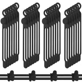 1 x RAW Customer Returns 40 Pieces Silicone Cable Ties Reusable Cable Ties Adjustable Cable Ties Multi-Purpose Charging Cable Organizer for Fastening Cables Cable Management Black  - RRP €13.61