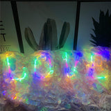 1 x RAW Customer Returns Glowing LED Letter Lights Neon Letters Night Lights for Wall Birthday Party Christmas Wedding Decoration Colorful Letters B  - RRP €12.99