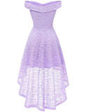 1 x RAW Customer Returns Homrain Women s 50s Dresses Formal Lace Dress Evening Dresses Vintage Retro Ball Gown Swing A-Line Cocktail Dress Floral Lace Evening Dress Lavender XL - RRP €49.99