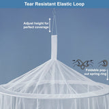 1 x RAW Customer Returns Mosquito net including adhesive hooks for travel decoration - 2 openings or fully closed mosquito net for double bed single bed - high-quality canopy lightweight materials - RRP €34.99