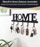 4 x RAW Customer Returns Key Hook Home Wall Key Ring 5 Hooks Decorative Easy Assembly Alloy Steel Black Key Holder for Wall Hook Decor Key Holder Organizer Hanger 9.2 x 25 cm - RRP €40.28