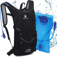 2 x RAW Customer Returns BBAIYULE Hydration backpack with hydration bladder 2L, BPA-free Hydration backpack 2l with reflectors Backpack with hydration system Running, cycling camping sports backpack bicycle backpack - RRP €71.78