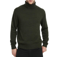 1 x RAW Customer Returns Kallspin Men s Turtleneck Wool Blend Pullover Sweater Green, 4XL  - RRP €42.99