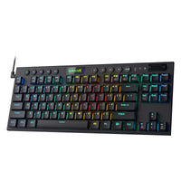 1 x RAW Customer Returns Redragon K622 Horus TKL RGB Mechanical Keyboard, Ultra-thin Wired Gaming Keyboard with Low Profile Keycaps, Dedicated Media Control and Linear Red Switch - RRP €59.99