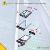 1 x RAW Customer Returns WORKDONE 4-Pack - 2.5-inch Hard Drive Caddy Tray Hard Drive Frame - Compatible for Dell PowerEdge Servers - T440 T640 R330 R430 T430 R630 T630 R730 R830 R930 R320 R420 - HDD Carrier Frame - RRP €36.65