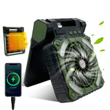 1 x RAW Customer Returns GY Camping Fan with 10000mAh Battery, Timer, 4 Speeds, USB Desk Fan, Rechargeable 10400mAh Battery, Portable Solar Fan for Outdoor Camping, Power Outage, Fishing, Office - RRP €38.78