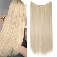 12 x Brand New Hair Extensions Secret Headband Simply Invisible Crown Wire in Hair Extension Hairpiece for Women 50cm Straight Sandy Blonde Bleach Blonde - RRP €164.4