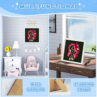 6 x Brand New DOMROM Princess Diamond Painting Children with Frame, DIY Cartoon Diamond Painting Set Full Mosaic Making for Adults, 5D Diamond Painting Pictures Arts Craft for Home Wall Decor 18x18cm - RRP €42.54