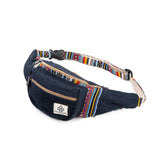 1 x RAW Customer Returns Freakmandu Unisex Hemp Belt Bag - Fanny Packs, Hip Belt Bag to Carry Around, Boho Hippie Style, Handmade Hip Bags for Hiking, Running, Jogging, Men and Women, Azure Blue - RRP €30.47