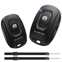 3 x RAW Customer Returns ATUMTEK Bluetooth remote control, camera shutter release with wireless Bluetooth technology, compatible with iPhone Samsung Motorola iOS and Android , wrist bracelet including 2x 2 pieces  - RRP €31.47