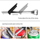 1 x Brand New CLHXWU Can Opener Manual, 2 Pack Adjustable Multifunctional Can Opener, Effortless Arthritis Jar Opener, Multifunctional Labor-Saving Can Opener Made of Stainless Steel - RRP €20.4