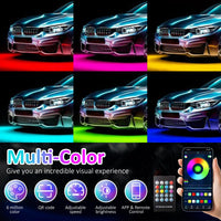 1 x RAW Customer Returns YUGUANG 4 piece set under lighting for car, control APP remote control multi-colored lights synchronized with music RGB light strip waterproof for cars, SUVs. - RRP €27.99