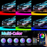 1 x RAW Customer Returns YUGUANG 4 piece set under lighting for car, control APP remote control multi-colored lights synchronized with music RGB light strip waterproof for cars, SUVs. - RRP €27.99