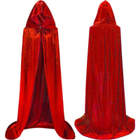 1 x RAW Customer Returns Winwild Red Velvet Cloak with Hood, 170CM Halloween Cape Vampire Costume Women Men Adult for Carnival Cosplay Costume XL, Red  - RRP €17.83