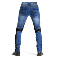 1 x RAW Customer Returns oFzimTo Motorcycle Pants Men with Protectors, Motorcycle Jeans Men, Breathable Motorcycle Pants Men - 4X Protective Equipment Blue, M  - RRP €62.47