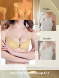 1 x RAW Customer Returns SHEKINI Women s Adhesive Bra, 4 Pairs of Strapless Invisible Push Up Bra Invisible Bras Nipple Cover for Backless Evening Dress, Ball Gown, Wedding Dress - RRP €19.15