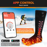 1 x RAW Customer Returns Heated socks, electric heated socks for women and men, APP control, battery operated heated soles for hiking, cycling, camping, skiing, hunting, rechargeable winter heating socks - RRP €50.41