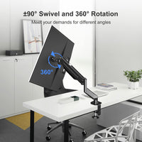 1 x RAW Customer Returns suptek Monitor Mount Height Adjustable Gas Spring Monitor Arm for 17-27 inch Screens, VESA 75 100 mm, up to 6 kg, Ergonomic Screen Mount 1 Monitor One Arm Desktop Monitor Mount - RRP €33.99