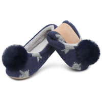 1 x Brand New FUPPIA women s slippers faux fluffy slippers memory foam slippers soft flat plush slippers non-slip blue EU 40 - RRP €60.0