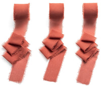 1 x RAW Customer Returns CHUQING Gift Ribbon Chiffon 3.8cm x 6m Ribbon Festival Ribbons Decorative Ribbon for Wedding, Christening and Birthday Gifts, 3 Rolls, Terracotta - RRP €17.41