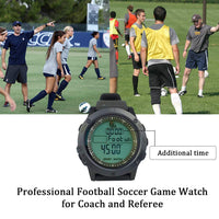 2 x RAW Customer Returns FCXJTU Digital Referee Watch, Sports Referee Watch, Football Game Timer for Coaches, 100 Laps Memory Stopwatch, Luminous Sports Watch with 3 Lines, Large Display and Alarm - RRP €69.62