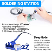 1 x RAW Customer Returns YIHUA 862BD SMD Hot Air Touch Up Station and Soldering Station, 2-in-1 Station with Temperature Stabilization Function for Electronics, DIY Projects, Touch-Ups, Repairs EU PLUG  - RRP €131.09