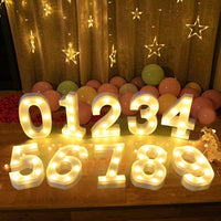 1 x RAW Customer Returns JYB Hopefuture LED Numbers 3D Lamp Illuminated Digits, Decoration Numbers Night Light Lamp 0 1 2 3 4 5 6 7 8 9, for Wedding, Birthday, Party, Christmas Lamp 7  - RRP €8.99